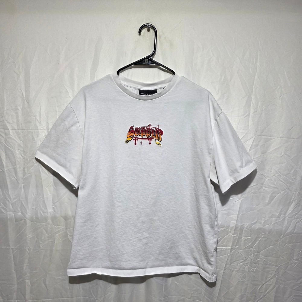 Supply & Demand NYC Graphic T-Shirt White Mens Large Limited Edition Streetwear